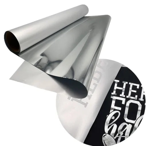 24in x 164ft DTF Silver Foil Film Roll, Cold Peel
