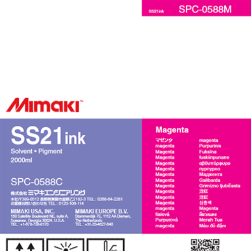 Mimaki SS21 Solvent Ink Pack 600mL
